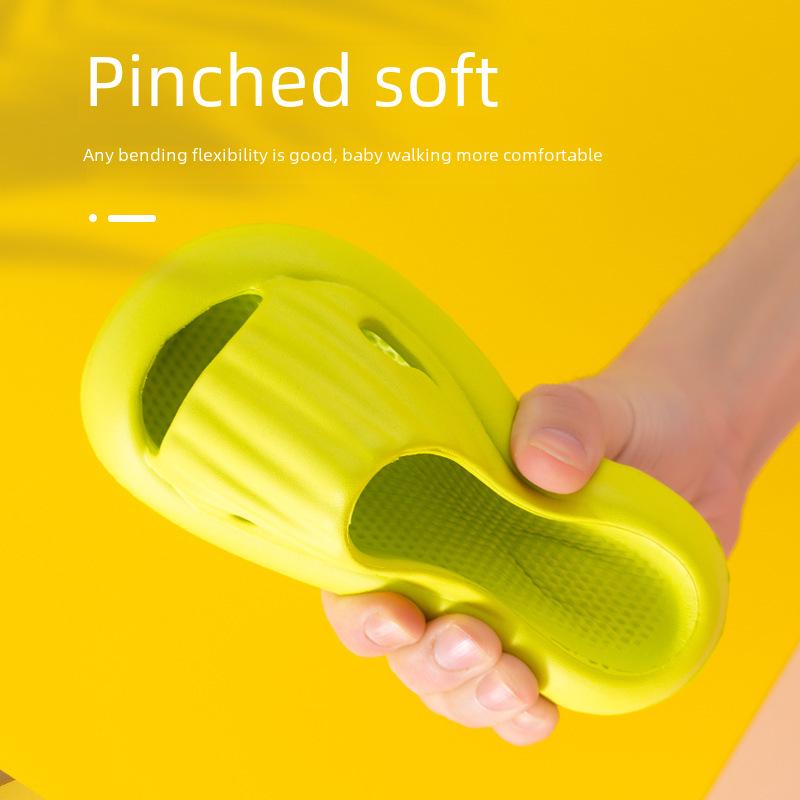 Korean Style Solid Color Baotou Sandals for Children - Non-Slip Thick Bottom Indoor/Outdoor Summer Slippers