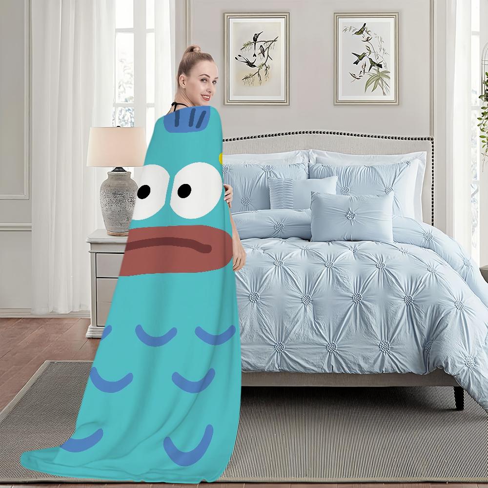 Cute Cartoon H-Hangyodon Blanket For Soft Throw Blanket for Picnic Bed Sofa Home Bedroom Cozy Warm Comfortable