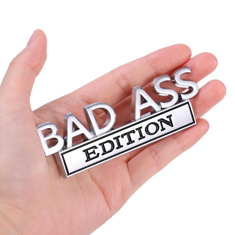 Эмблема BAD ASS Edition 3D Metal Car Decoration Stickers Передняя решетка капот крыло багажник автомобильный кузов мотоцикл внедорожник DIY наклейки
