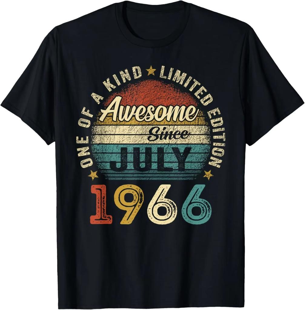 Funny Vintage 1966 Gift T Shirt Unisex Unisex Unisex Summer Streetwear Casual Tops Camiseta Hombre