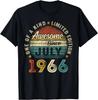 Funny Vintage 1966 Gift T Shirt Unisex Unisex Unisex Summer Streetwear Casual Tops Camiseta Hombre