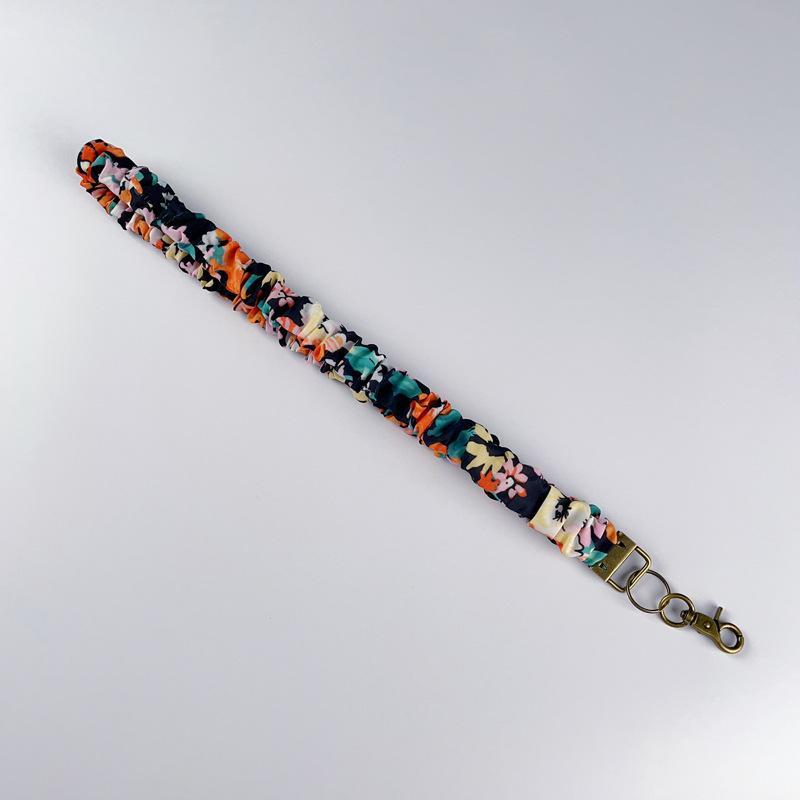 Universal Phone Lanyard Keychain Elastic Golden Neck Strap Detachable Key Ring for Outdoor Hiking Shopping Use