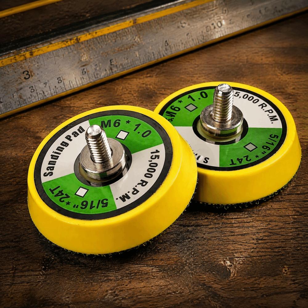 2pcs M6x1 Thread Hook and Loop Backing Pad 15000 RPM Rated Polisher Backing Pad Sanding Task