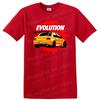 Футболка Evo Car Art для автолюбителей Крутая футболка Ретро Графический дизайн Оранжевый