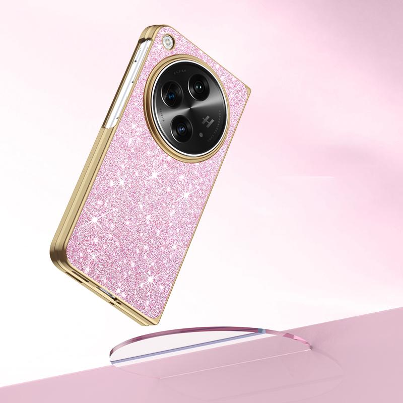Чехол для Oppo Find N3 Тонкий Блестящий Чехол-Крышка из Электроокрашенной PU Кожи для Oppo Find N N2 N3