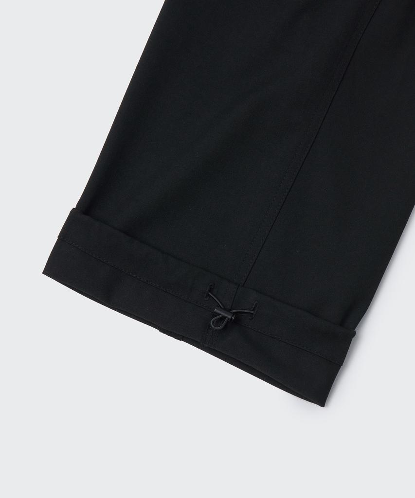 MUSINSA STANDARD Parachute Banding Cargo Slacks [Black]