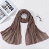 Muslim Fashion Women Crinkle Hijab Scarf Soft Solid Head Scarves Turban Shawls and Wraps Hijab Femme Musulman Kopftuch