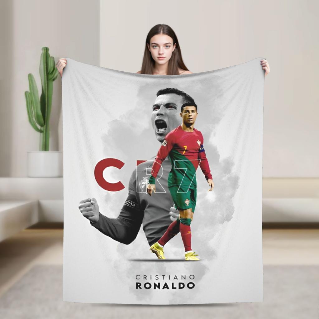 The Legend CR7 Blanket Football Soccer Flannel Novelty Warm Throw Blankets for Bed Sofa Decoration