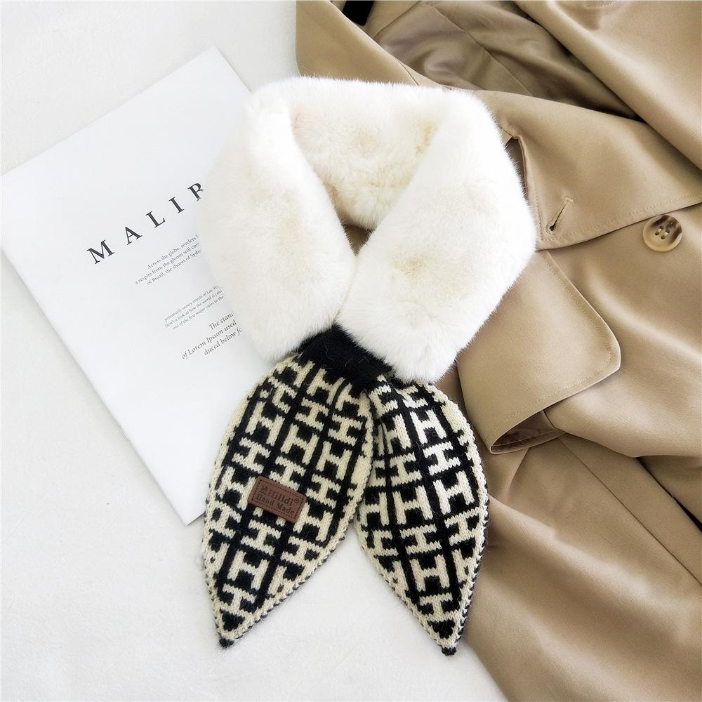 Новый шарф женский прекрасный осенне-зимний открытый теплый холодостойкий шарф защита шеи шерстяной воротник