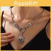 Skull Fashion Women Pendant Necklace With Alloy Material And Water Wave Chain