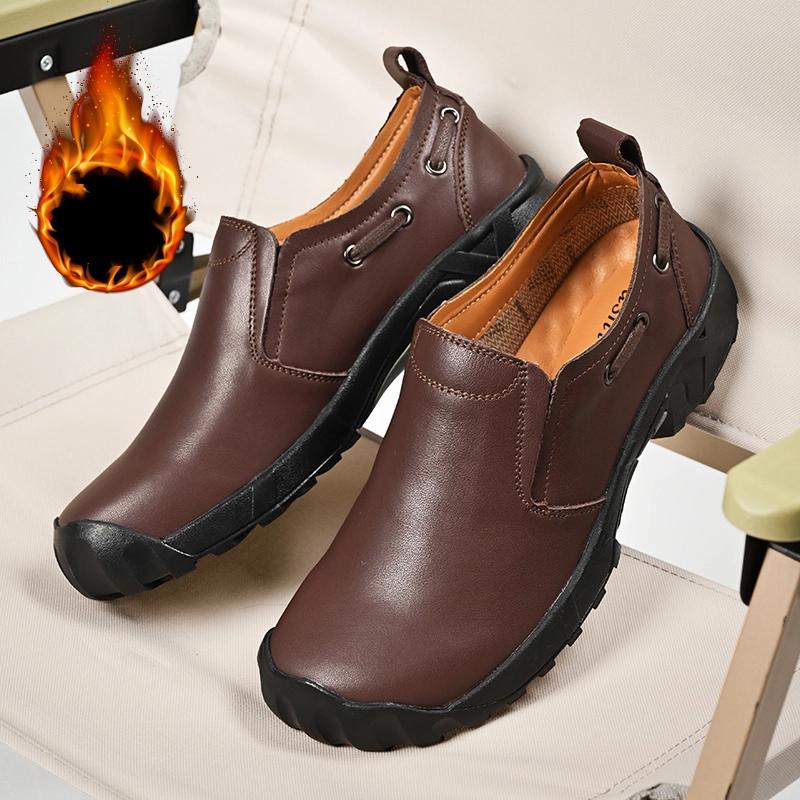 Модные мужские повседневные кроссовки Кожаные мужские лоферы Обувь без застежек Мужская обувь для вождения Горячая распродажа Мокасины Ручной работы Дышащая обувь для ходьбы