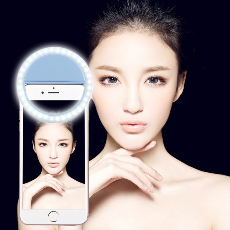 Зарядная селфи-лампа для красоты для iPhone, Galaxy, Huawei, Xiaomi, LG, HTC и других смартфонов с регулируемым зажимом и USB-кабелем