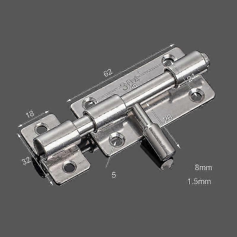 2pcs Door Bolt Barrel Slide Lock Simple Slide Bolt For Bathroom Toilet Shed Door Lock/catch/latch - PR