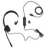Telephone Headset Black Corded with Noise Cancelling Microphone USB Single Ear Headset with USB To