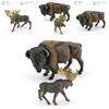 Highquality Plastic American Bison And Elk Models For Kids Decoration Room