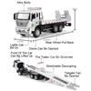 1:32 Road Rescue Engineering Vehicle Model Toy Metal Diecast Platform Trailers Sound Light Doors Opened Pull Back for Boys Gifts