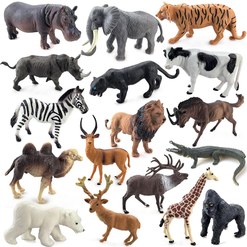 Realistic Tiger Zoo Animal Model Toy, Cognitive Educational Figure for Boys Girls Age 3+