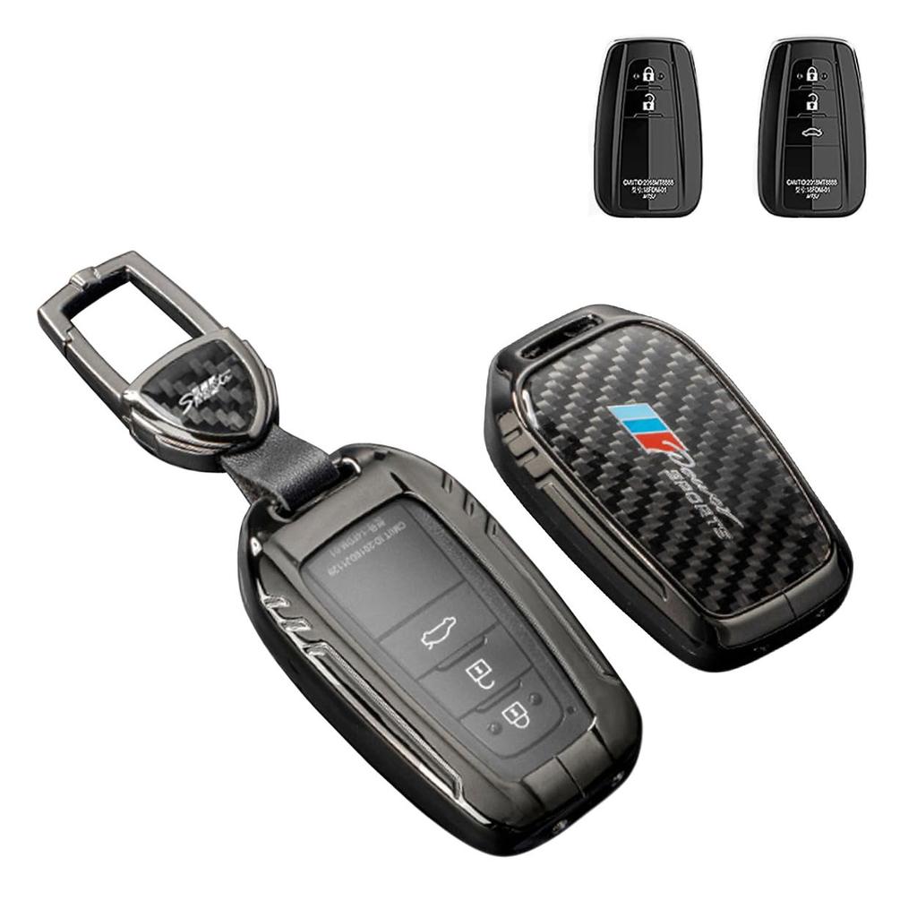 Smart Key Case Key Holder TOYOTA Toyota Key Case Luxury Stylish New Alloy Carbon Fiber Specially Designed Perfect Fit Dustproof Shockproof Four Colors