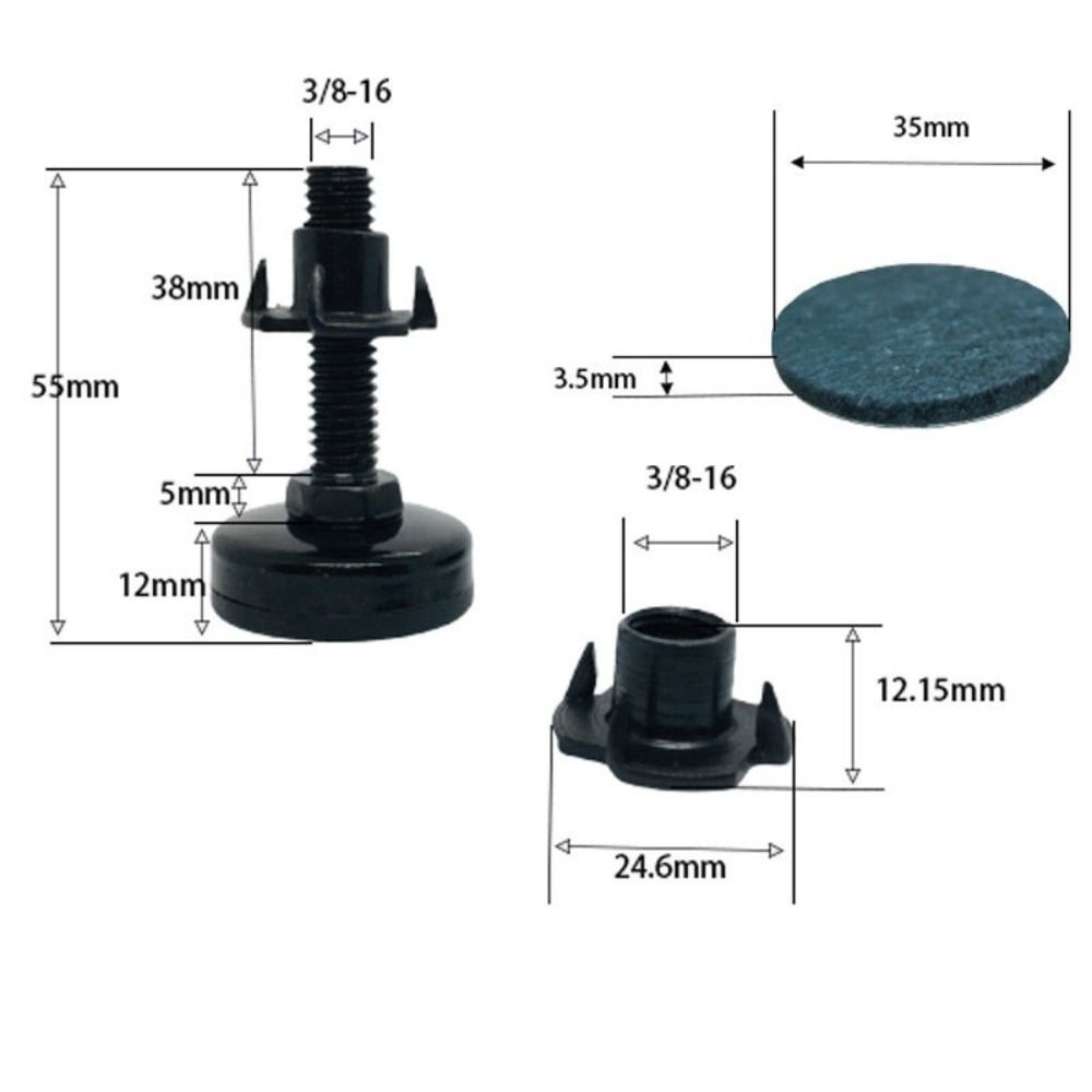 4pcs Rust-Proof Furniture Leveling Legs Adjustable Height Table Levelers  Cabinets