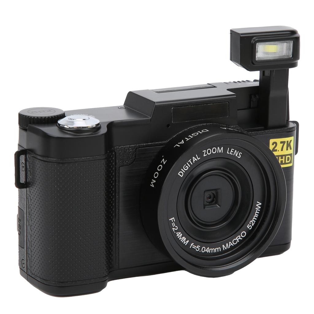 Digital Camera 3in LCD Screen 180 Degree Rotation 2.7K 30MP High Definition USB Charging