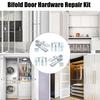 1 Set Bifold Door Hinges Spring Widely Used Sturdy Anti-rust Effortless Installation Repair Parts Stainless Steel Bifold Door Hardware Repair Kit Home