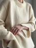 2026 Autumn/Winter European Lazy Style Women's Loose Solid Color Knit Sweater