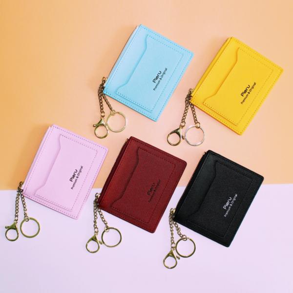 Lon Xinwen Женский кожаный мини-портмоне для карточек