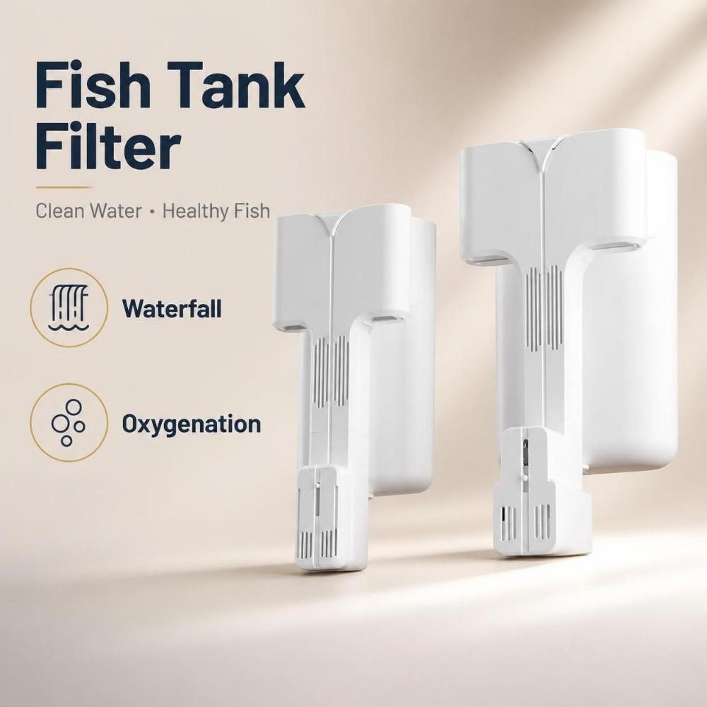 Oxygenation Wall-Mounted Filter 3-in-1 Aquarium Filter Silent Fish Tank Filter Pet Supplies