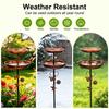Bird Bath for Outside 118cm 2-Tier Metal Birdbath Feeder Bowls for Garden Patio Yard Lawn Decor 5-Pronged Base