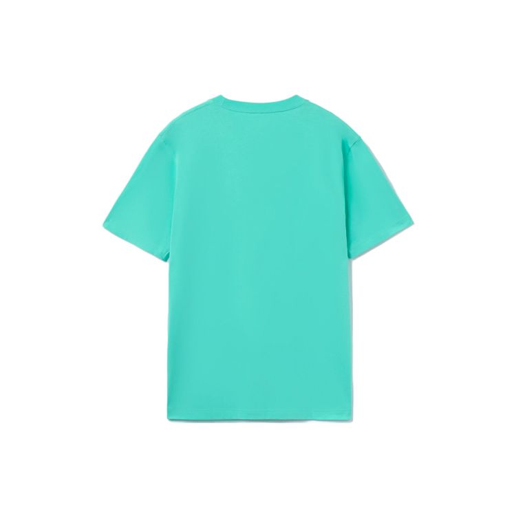 Li-Ning Спортивная баскетбольная серия с логотипом и круглым вырезом, футболка с короткими рукавами, мужские топы, зеленый AHSR855-5