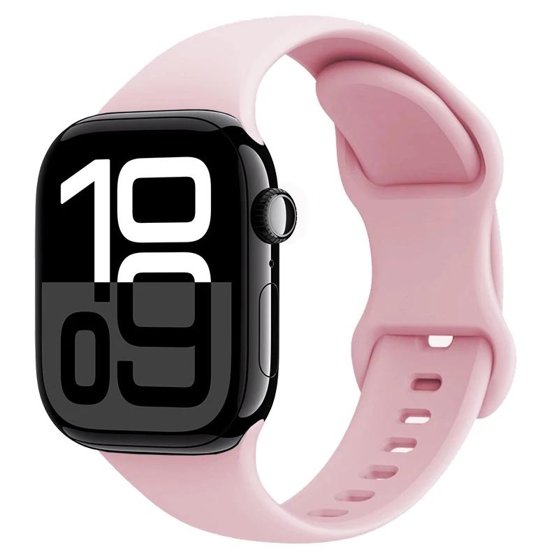 Силиконовый ремешок для Apple Watch Band 45мм 41мм 44мм 40мм 49мм Серия 10 46мм 42мм Браслет для iWatch Ultra 9 8 7 6 5 4 SE2 Ремешок