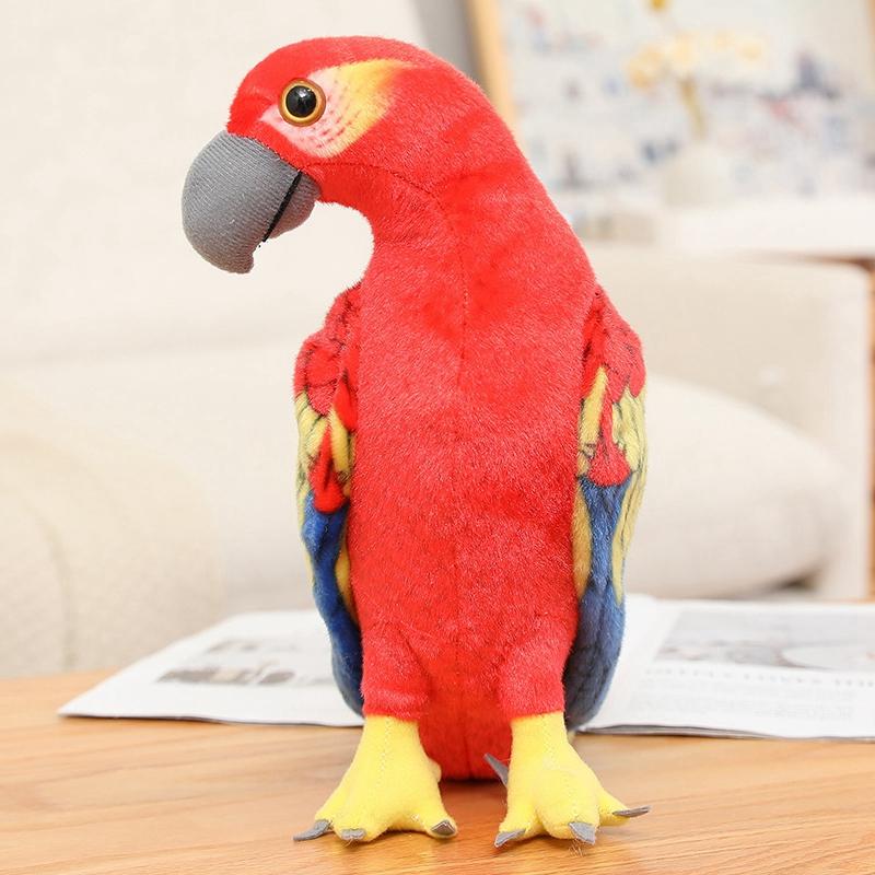 Simulation Parrot Plush Toy Soft Plush Stuffed Animal Parrot Doll Cute Toy Room Decoration Birthday Gift