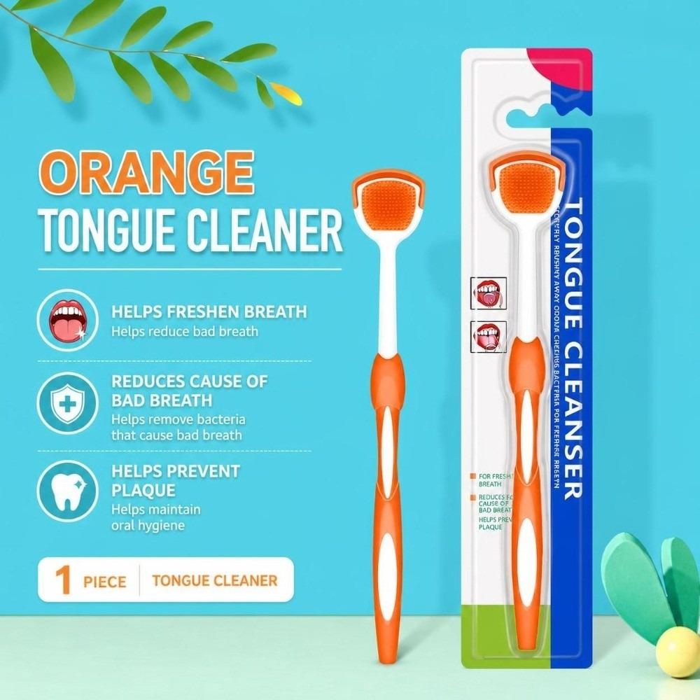 Travel Tongue Scraper Plastic Oral Care Tool Easy Tongue Brush Cleaner Daily Hygiene