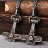 Titanium Steel Viking Pendant Necklace Vintage Stainless Steel Raytheon Hammer Necklace Men's Jewelry