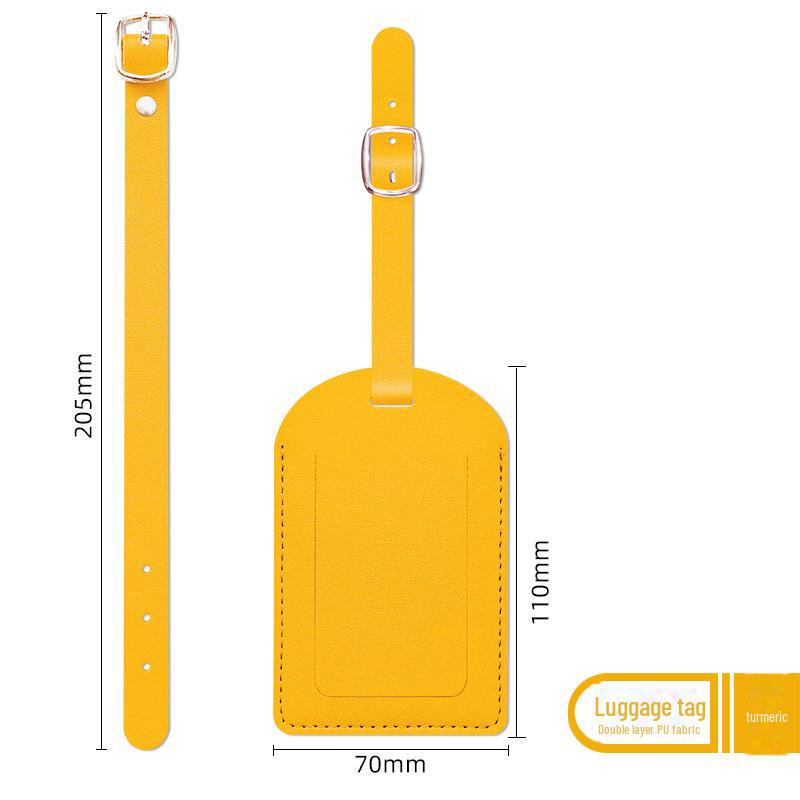 Шикарная бирка для багажа PU Li: Утолщенный, анти-потеряющийся, легкий, однотонный с логотипом