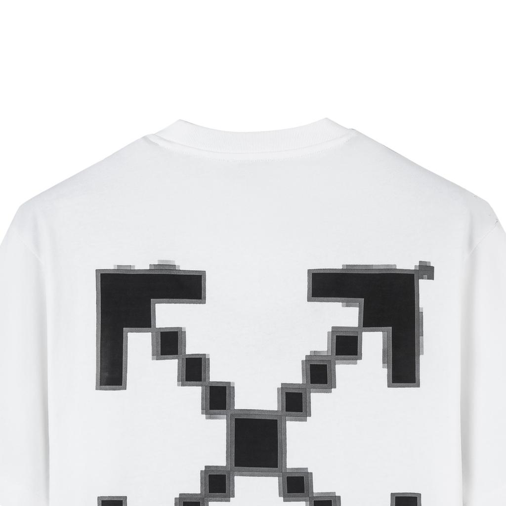 Off-White SS26 Винтажный Американский Ручная Роспись Потертый Портрет Принт Дизайн Мода Легкая Роскошь Модный Универсальный Футболка с коротким рукавом OFFTEGLOG777Q