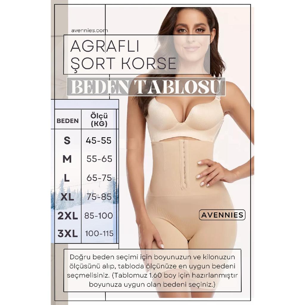 Agrafli Укрепляющий формирователь тела, мгновенный корсет для похудения, шорты с застежкой