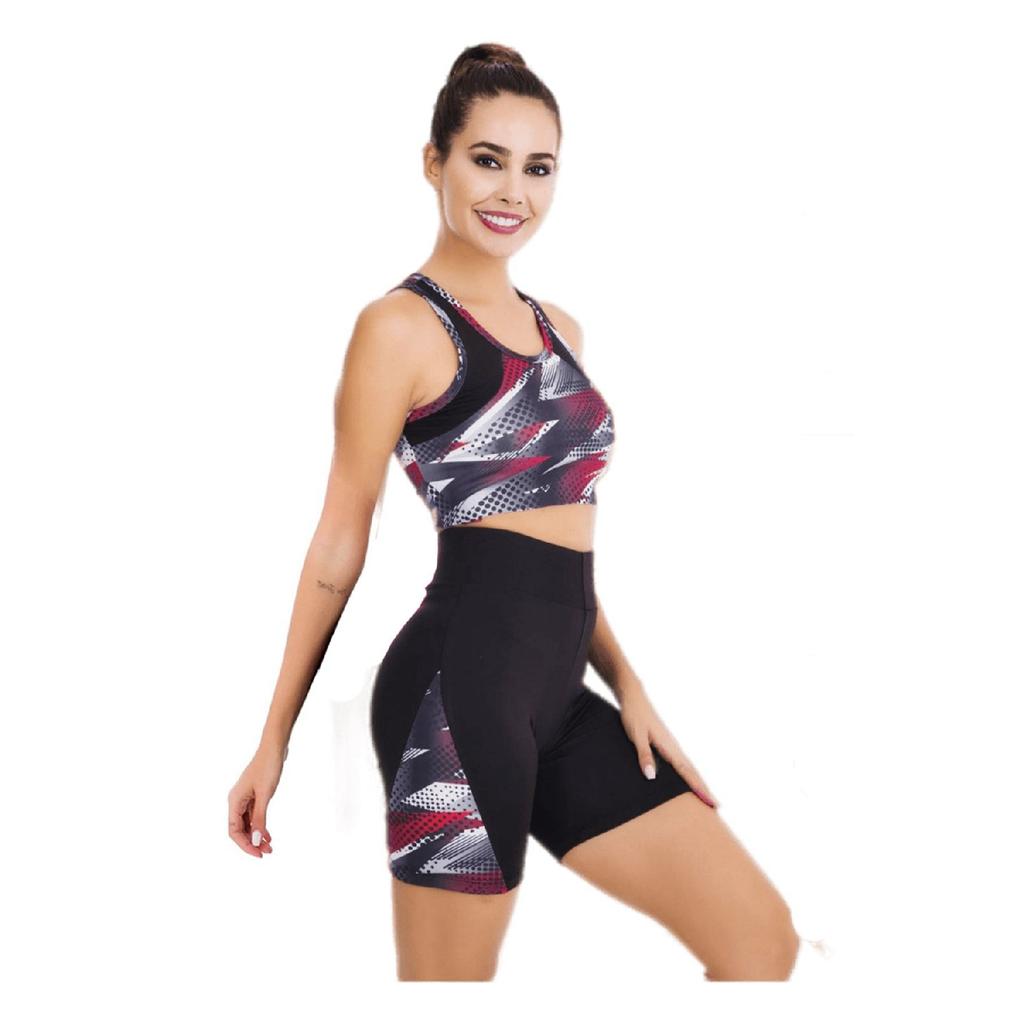 Женские короткие колготки-бюстье черного и синего цвета Lady 4005, спортивный комплект