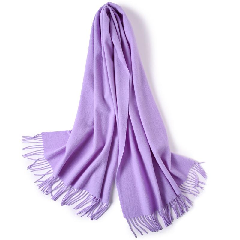 100 Pure Wool Scarves Women's Winter High-end Cashmere Oversized Shawl Gift