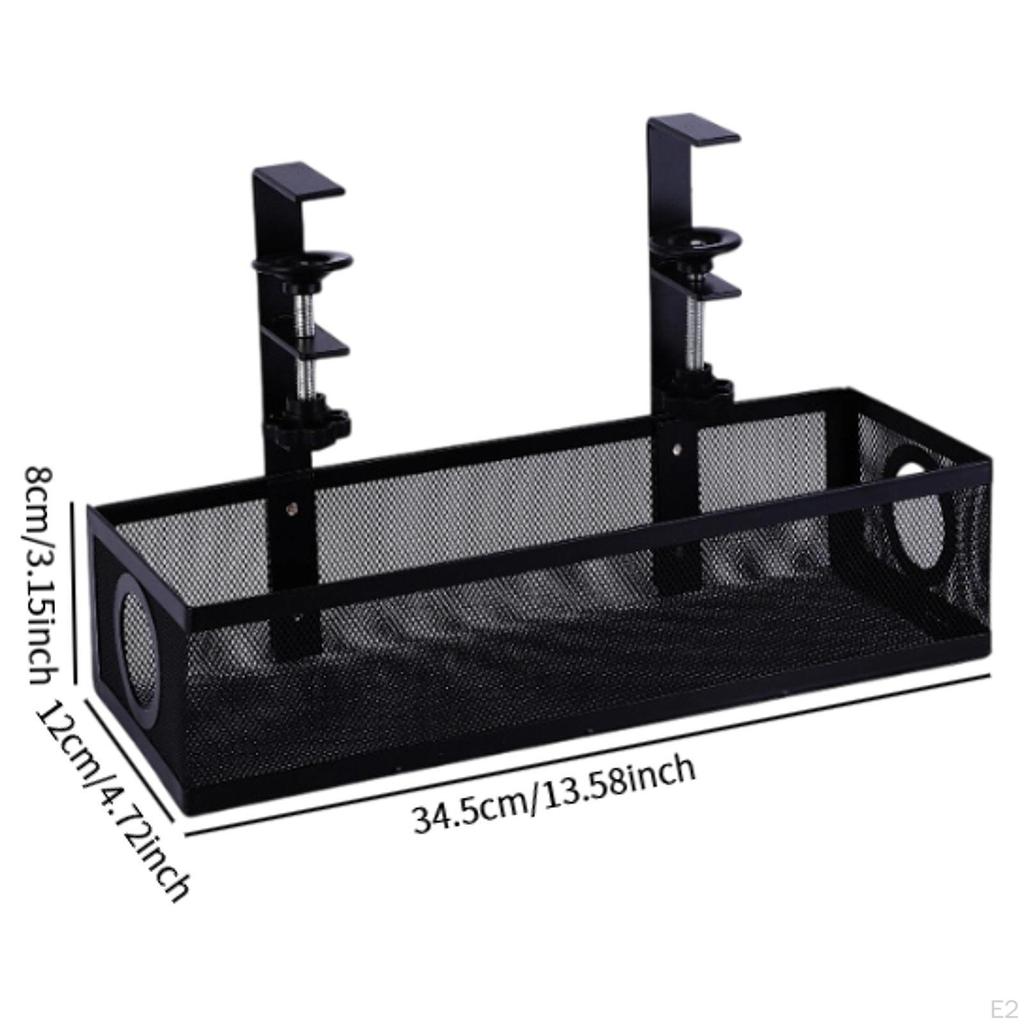 under Desk Cable Management Tray Wire Organizer Saving Space Accessory 13.58x4.72x3.15inch No Drill