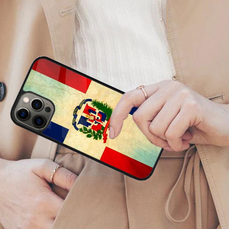 Магнитный чехол для телефона с флагом Доминиканской Республики для APPLE iPhone 17 Air 16 14 13 12 Pro Max 15 Plus Беспроводная крышка MagSafe