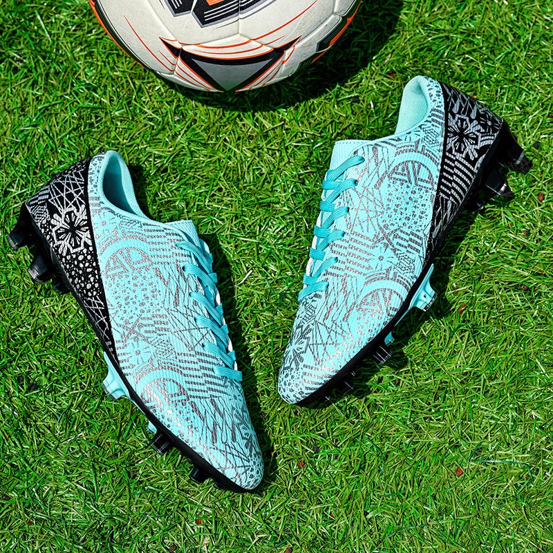 Мужские низкие футбольные бутсы большого размера с длинными шипами, нескользящие, износостойкие, TPR, искусственный газон, детские футбольные бутсы с длинными шипами