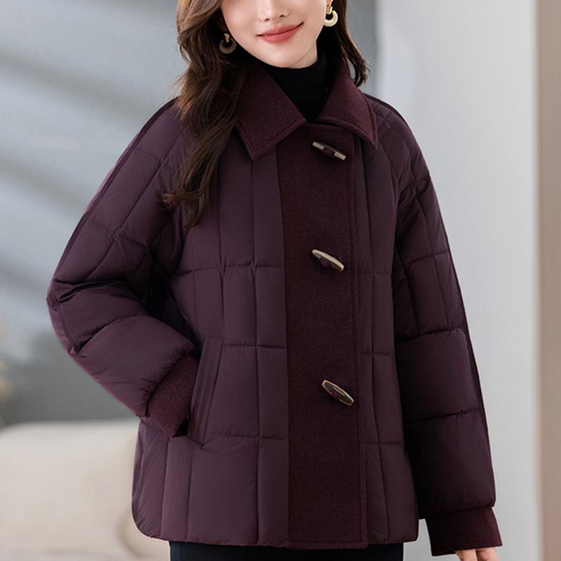 Middle Age Woman Winter Coats Plus Size Elegant Loose Thick Warm Parkas Female Jacket
