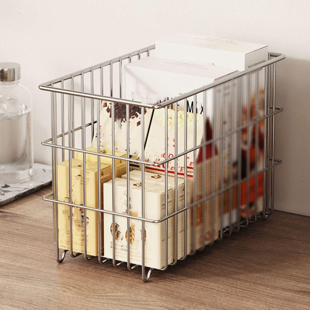 304 Stainless Steel Kitchen Drain Basket Rust-proof Tableware Storage Rack  Bathroom