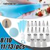 Laminating Nozzle Set Pastry Bag Icing Piping Cream Reusable Pastry Bags With Stainless Nozzle Cake Decorating Kitchen Tools