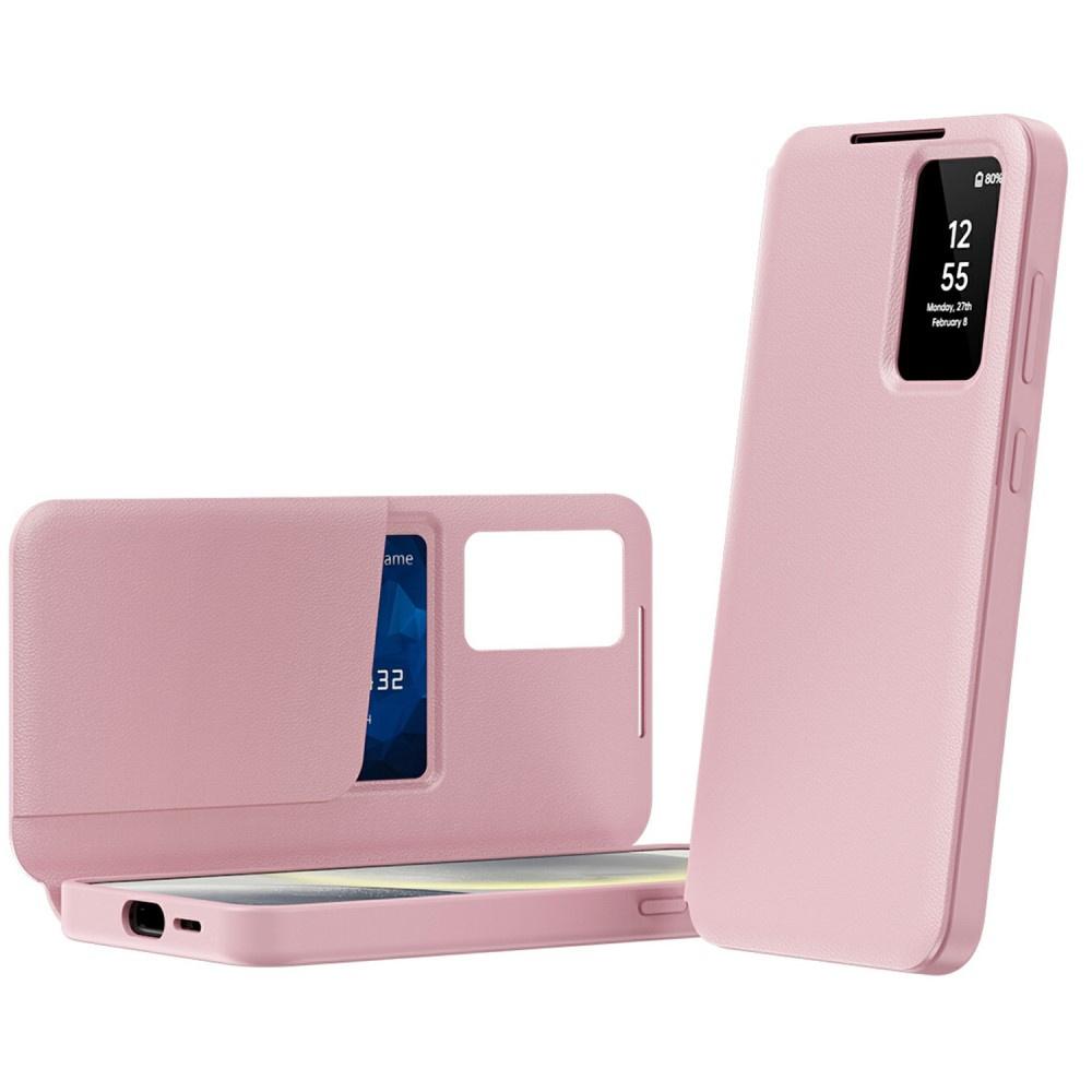 Samsung Galaxy A56 5G Smart View Case with Card Pocket, Pink