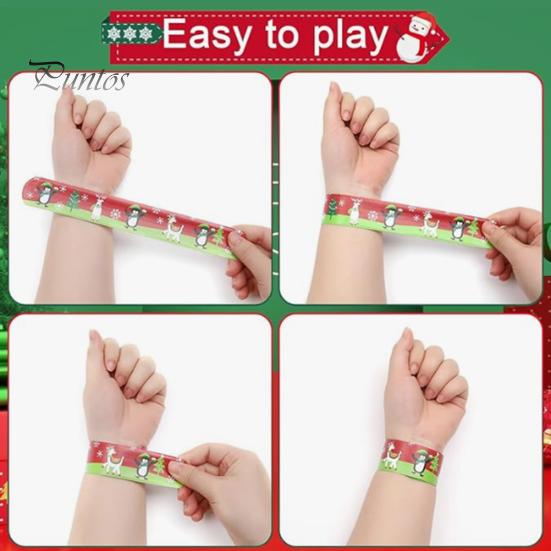 12/24/48 шт., рождественские браслеты с рисунком Санта-Клауса и оленей, круглые браслеты с хлопком для детей и взрослых