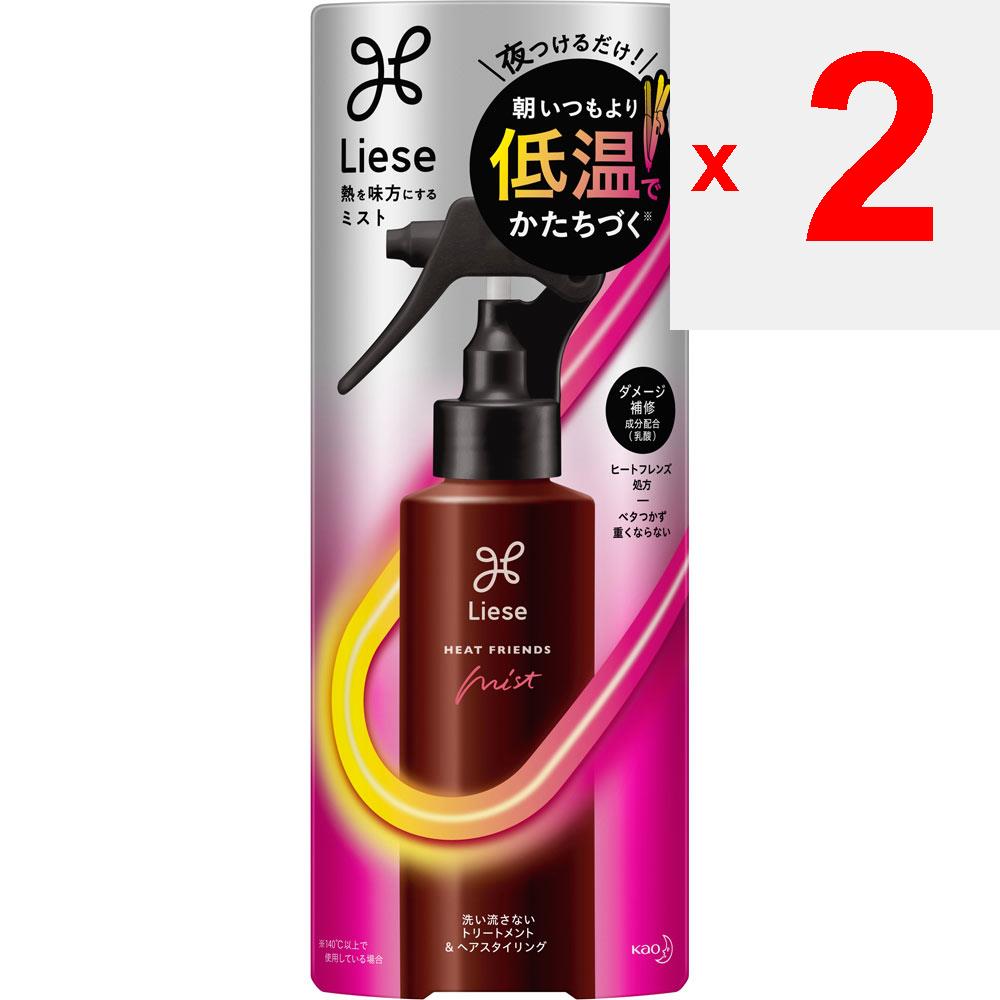 KAO Liese Heat Friendly Mist 150 мл Средства для укладки Нанести на влажные волосы (от корней до концов) после вытирания полотенцем для более послушной укладки. Распылить на энти