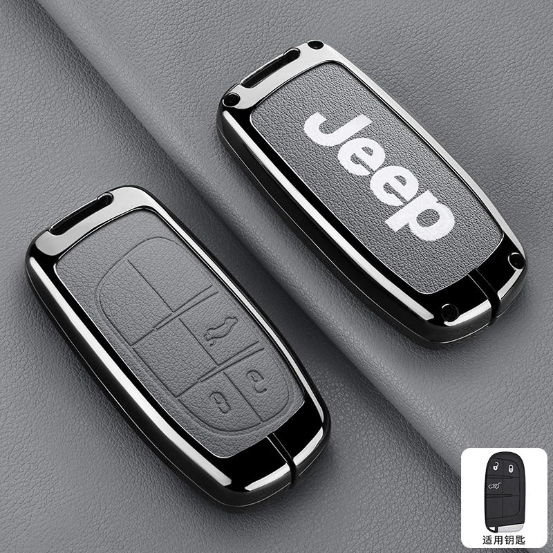 Для Jeep Металлическая кожаная крышка-чехол для автомобильного ключа Для Jeep Commander Compass Gladiator Wagoneer Grand Cherokee Wrangler JK Rene