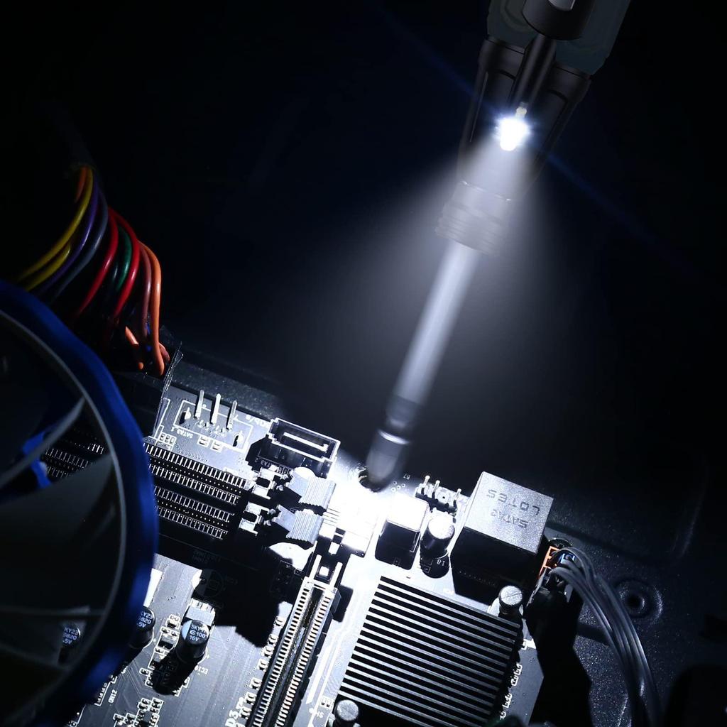 Electric Screwdriver Cordless Rechargeable Electric Screwdriver Set, Portable Automatic Home Repair Tool Kit with LED Light and USB Cable